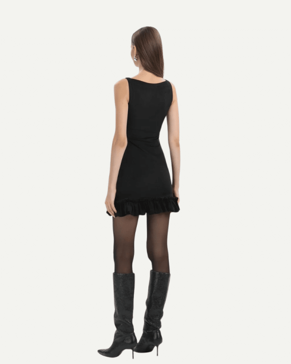 New Collection MY T CRYSTAL TRIM MINI DRESS