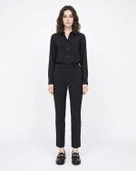 New Collection MY T ELASTIC MID WAIST SLIM CROP PANTS WOMEN