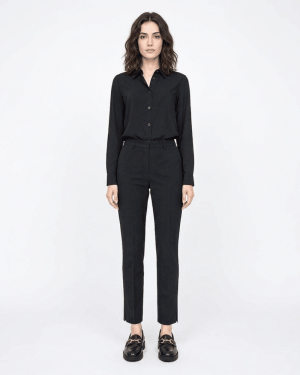 New Collection MY T ELASTIC MID WAIST SLIM CROP PANTS WOMEN