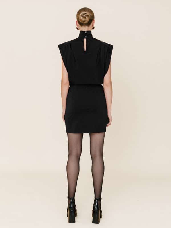 New Collection LOVE & ALICIA HIGH NECK JERSEY MINI DRESS