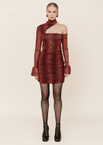 New Collection LOVE + ALICIA MESH LEOPARD MINI DRESS