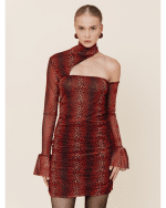 New Collection LOVE + ALICIA MESH LEOPARD MINI DRESS