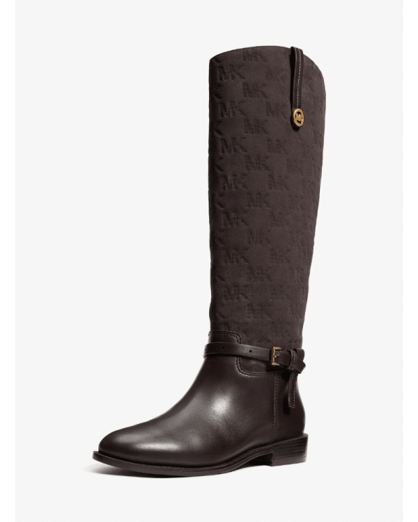 New Collection MICHAEL KORS BEVERLY QUITED SUEDE AND LEATHER RIDING BOOT