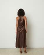 New Collection CKONTOVA BROWN SLEEVELESS DRESS