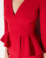 New Collection ELISABETTA FRANCHI DRESS IN LIGHTWEIGHT CREPE FABRIC WITH FLOUNCE
