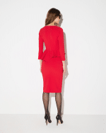 New Collection ELISABETTA FRANCHI DRESS IN LIGHTWEIGHT CREPE FABRIC WITH FLOUNCE