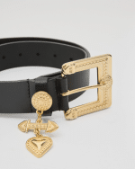 Accessories LEATHER TWIST HER PULSE BLACK FAUX LEATHER BELT