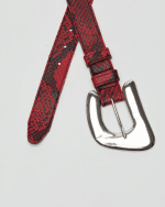 Accessories LEATHER TWIST RED SHAKESKIN-EFFECT FAUX LEATHER BELT