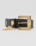 Accessories LEATHER TWIST HER PULSE BLACK FAUX LEATHER BELT
